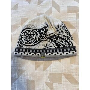 Smartwool Paisley Merino Wool Blend Beanie Winter Hat Striped Knit One Size
